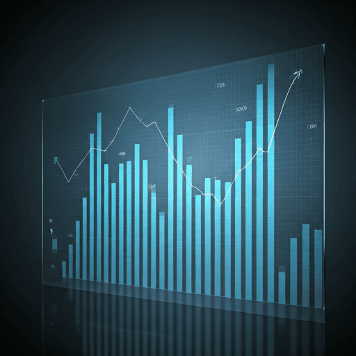 Financial Analytics Graph on Glass